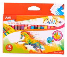 Мелки восковые Deli Colorun EC20810 18 шт.